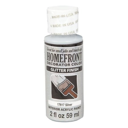 PLAID Homefront Glitter Silver Hobby Paint 2 oz 17617